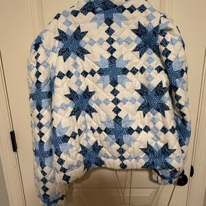 New Women’s House of Harlow 1960 Linen Quilted Star Jacket, Small